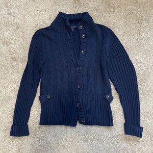 Banana Republic cotton cable knit button down sweater